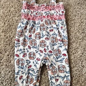 Carter's Floral Print Bodysuit - Red and Blue